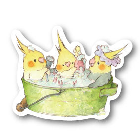 sticker Msize|Okame's bath time
