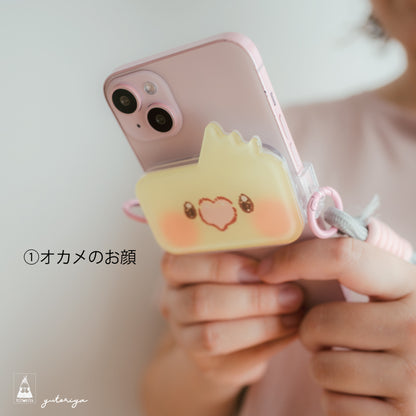 はさんでつけるだけ！スマホクリップ