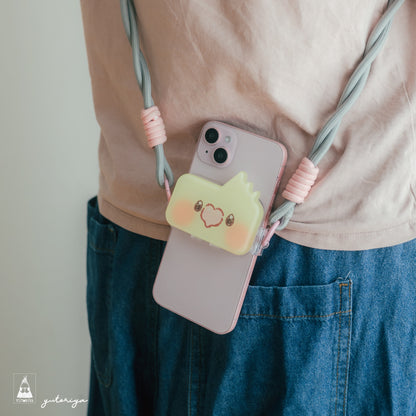 はさんでつけるだけ！スマホクリップ