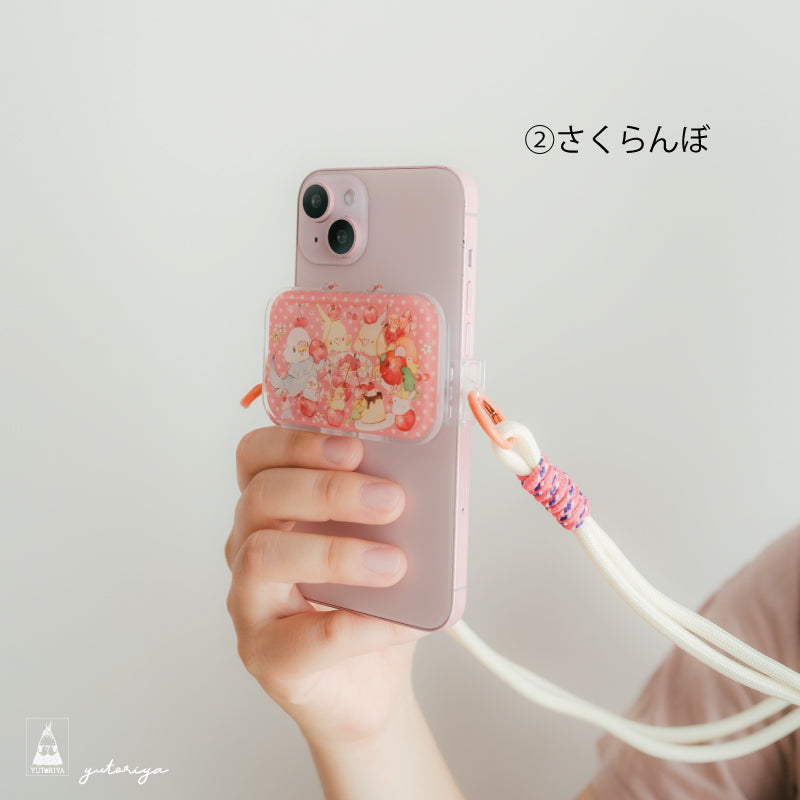 はさんでつけるだけ！スマホクリップ