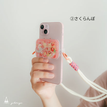 はさんでつけるだけ！スマホクリップ