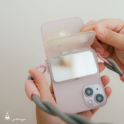 はさんでつけるだけ！スマホクリップ