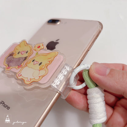 はさんでつけるだけ！スマホクリップ