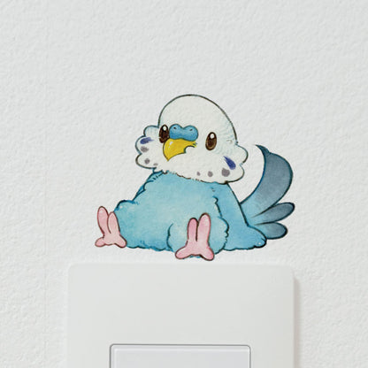 ウォールステッカー｜おすわりセキセイちゃん