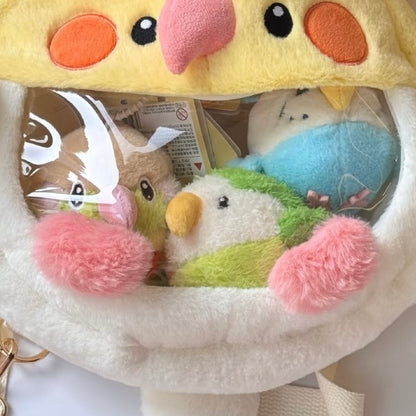 オカメの2Wayぬいバッグ