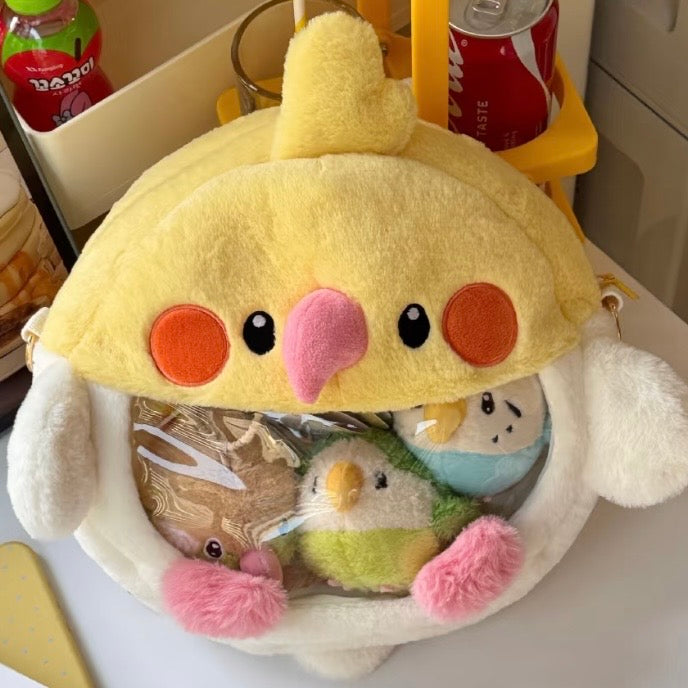 オカメの2Wayぬいバッグ