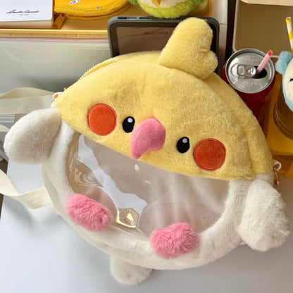 オカメの2Wayぬいバッグ