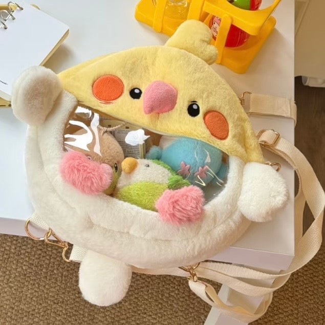 オカメの2Wayぬいバッグ
