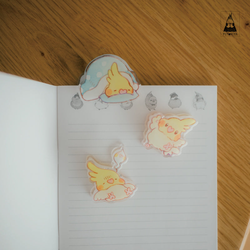 オカメインコのアクリルクリップ