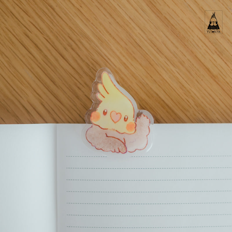 オカメインコのアクリルクリップ