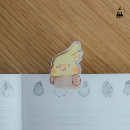 オカメインコのアクリルクリップ