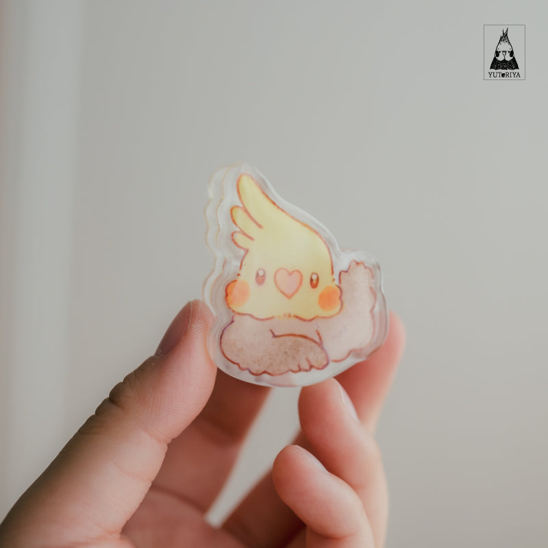 オカメインコのアクリルクリップ