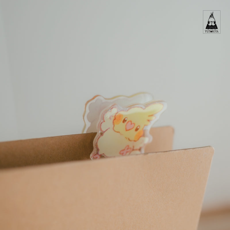 オカメインコのアクリルクリップ