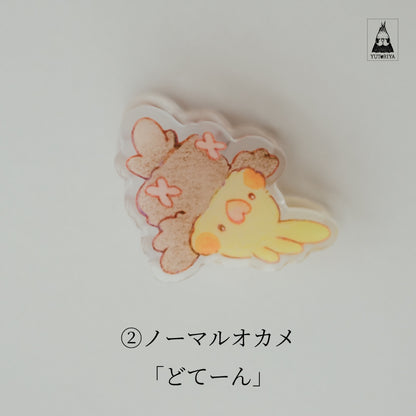 オカメインコのアクリルクリップ