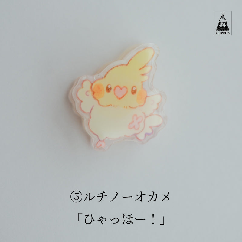 オカメインコのアクリルクリップ