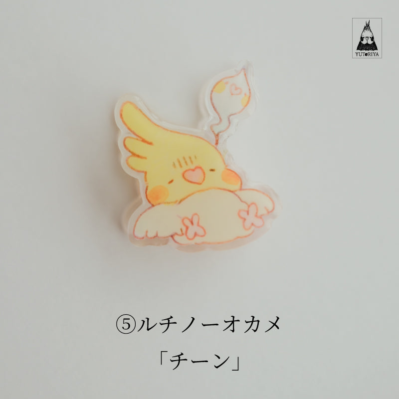 オカメインコのアクリルクリップ
