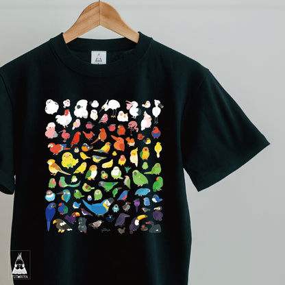 Tシャツ｜カラフル鳥ずかん