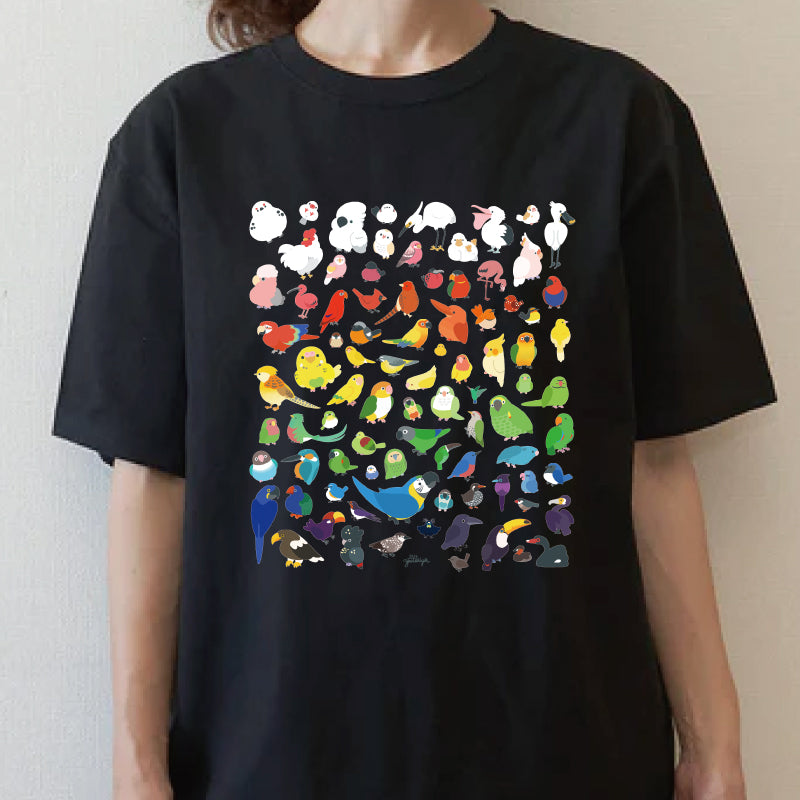 Tシャツ｜カラフル鳥ずかん