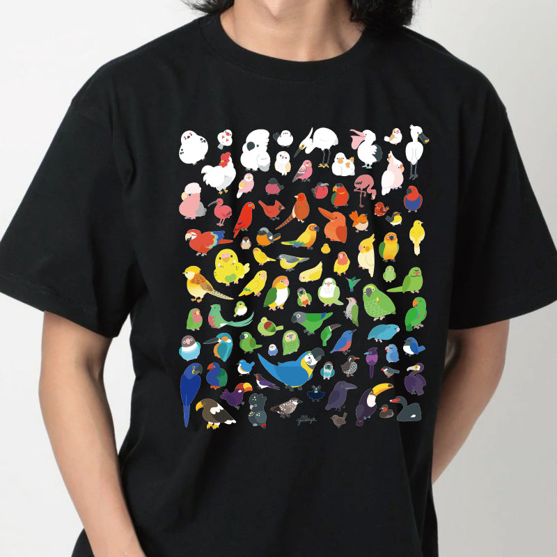Tシャツ｜カラフル鳥ずかん