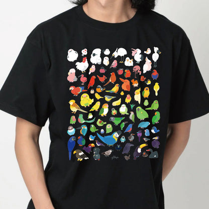 Tシャツ｜カラフル鳥ずかん