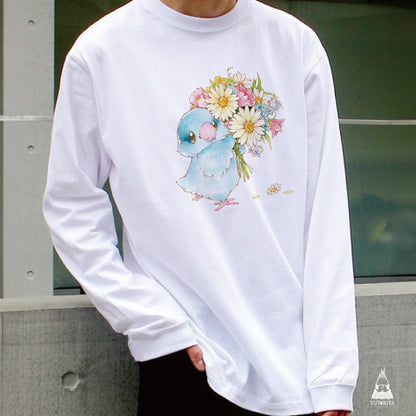 【通販限定】ロングTシャツ｜マメルリハとフラワーブーケ