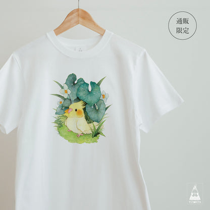 【通販限定】Tシャツ｜オカメインコとシラユキゲシ