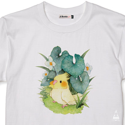 【通販限定】Tシャツ｜オカメインコとシラユキゲシ