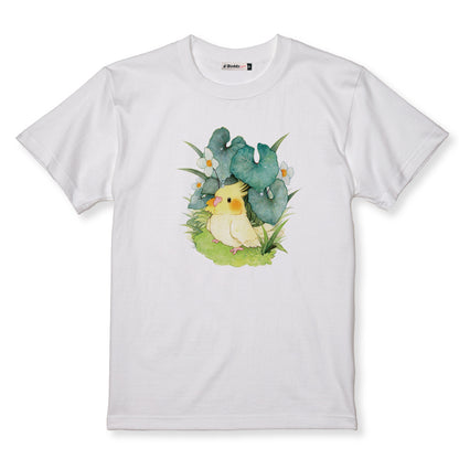 【通販限定】Tシャツ｜オカメインコとシラユキゲシ