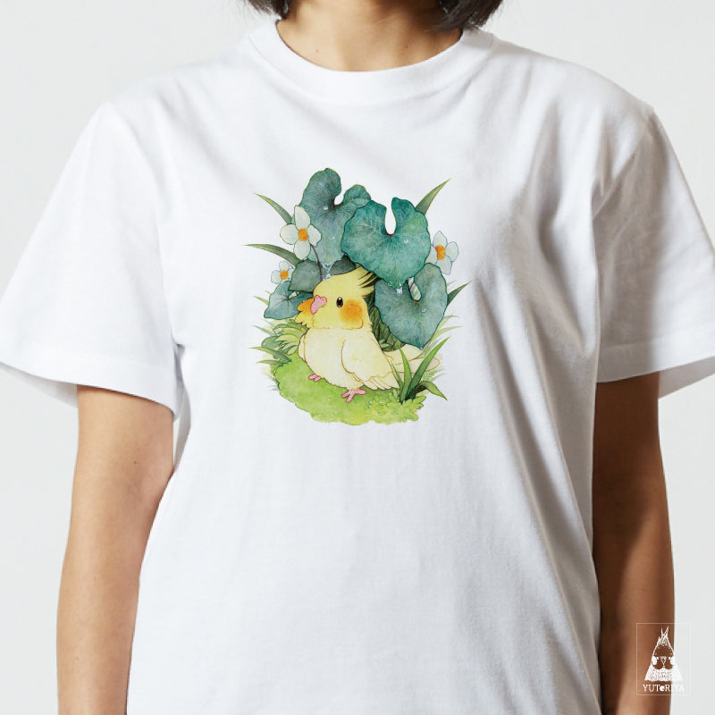 【通販限定】Tシャツ｜オカメインコとシラユキゲシ