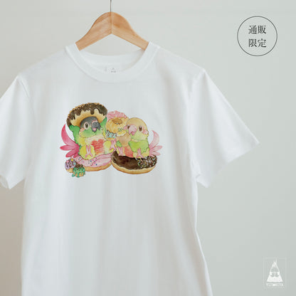 【通販限定】Tシャツ｜ ウロコインコのハッピードーナツ