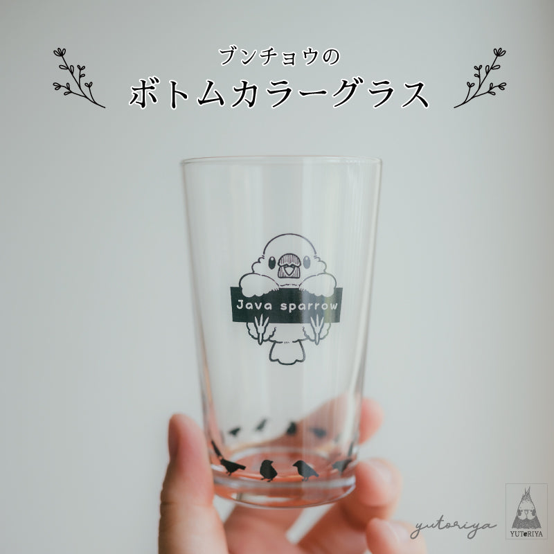 ボトムカラーグラス｜文鳥