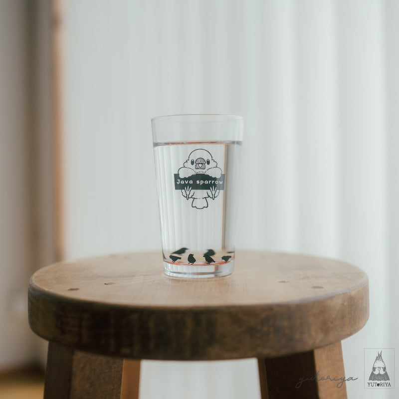 ボトムカラーグラス｜文鳥
