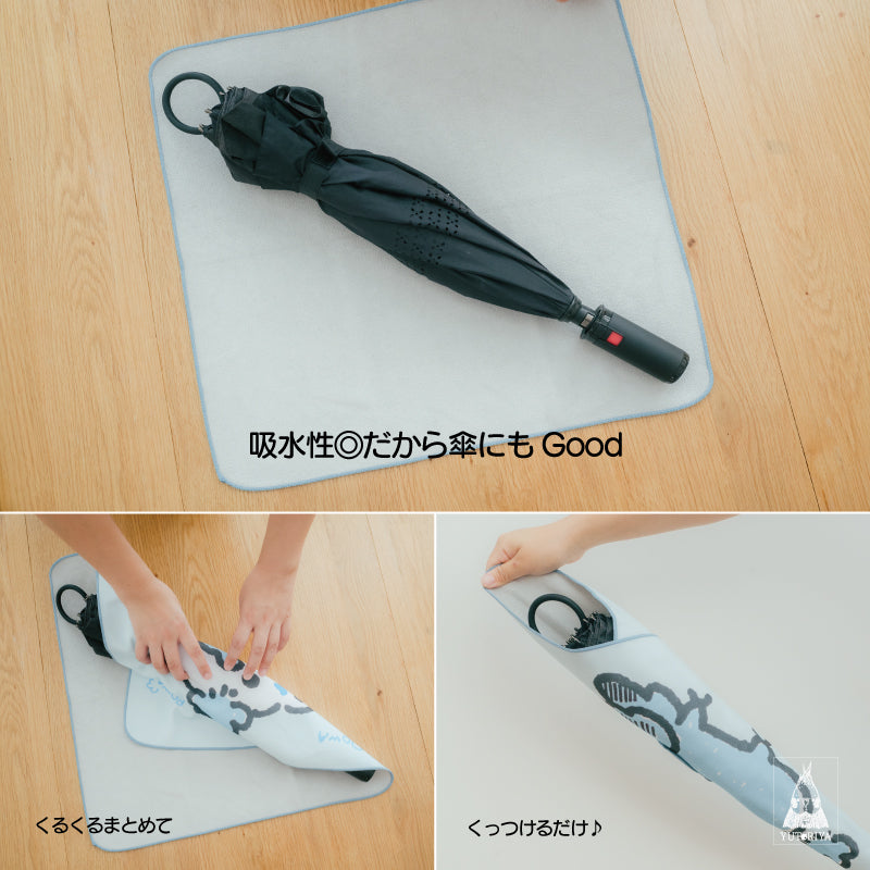 くっつくタオル