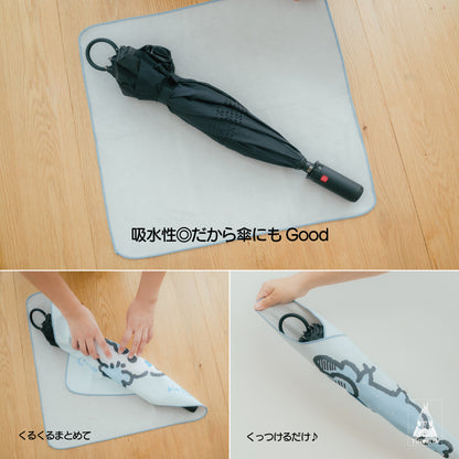 くっつくタオル