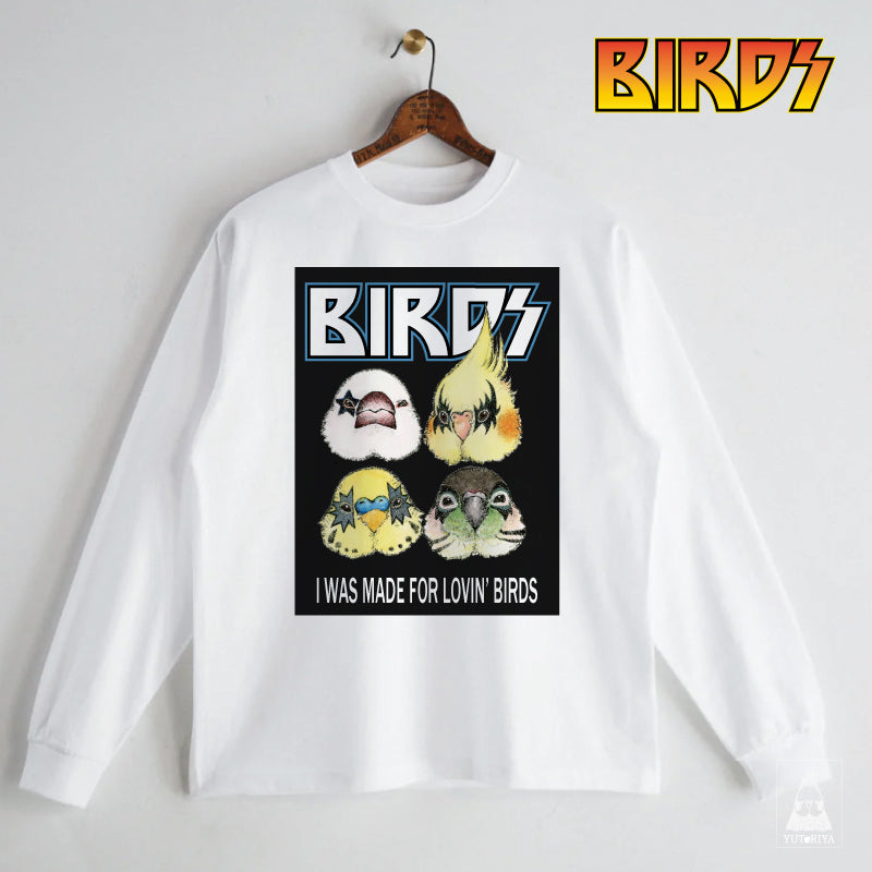 ロングTシャツ｜BIRDS（白）