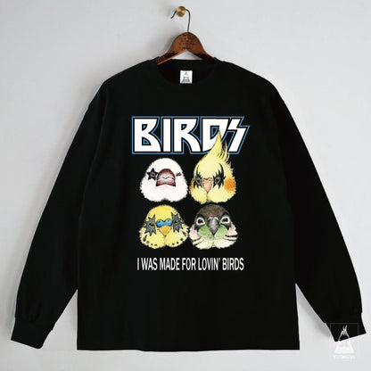 ロングTシャツ｜BIRDS（黒）