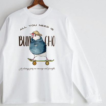 ロングTシャツ｜スケボー文鳥