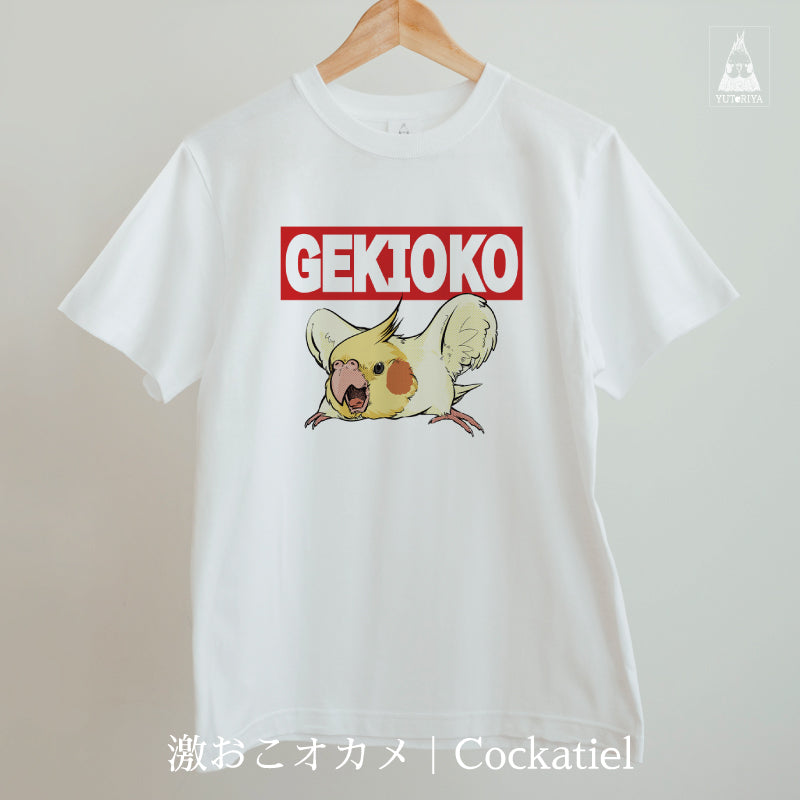 Tシャツ｜激おこ小鳥シリーズ（白ボディ）