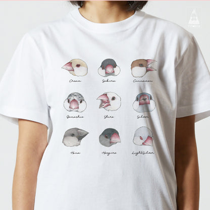 Tシャツ｜文鳥のお顔