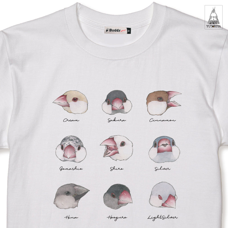 Tシャツ｜文鳥のお顔