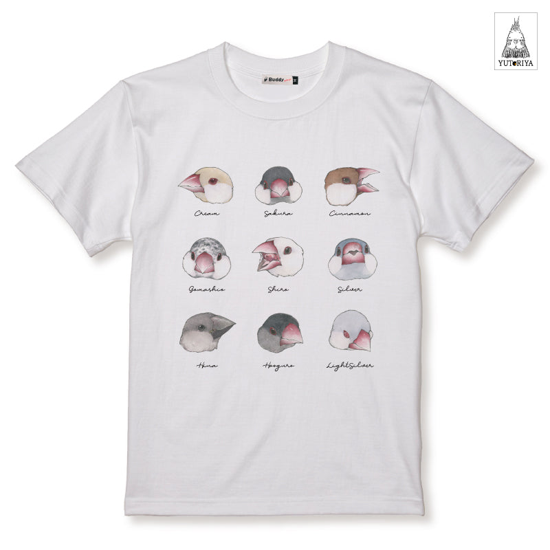 Tシャツ｜文鳥のお顔