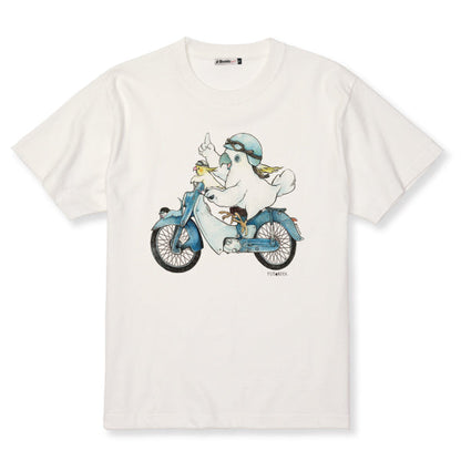 バイクとインコのTシャツ