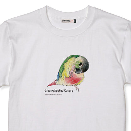 T-shirt｜Urokoinko Green-cheeked Conure