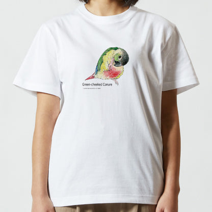 T-shirt｜Urokoinko Green-cheeked Conure