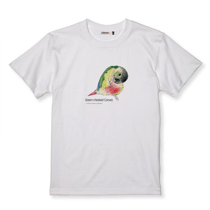 T-shirt｜Urokoinko Green-cheeked Conure